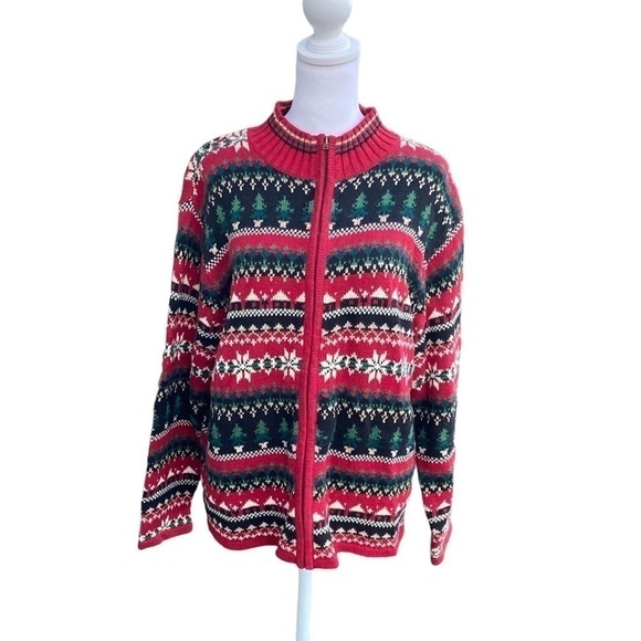 HEIRLOOM Collectibles Ladies Not So Ugly Christmas Cardigan/Sweater Y2K Sz LG‎ - Picture 1 of 14